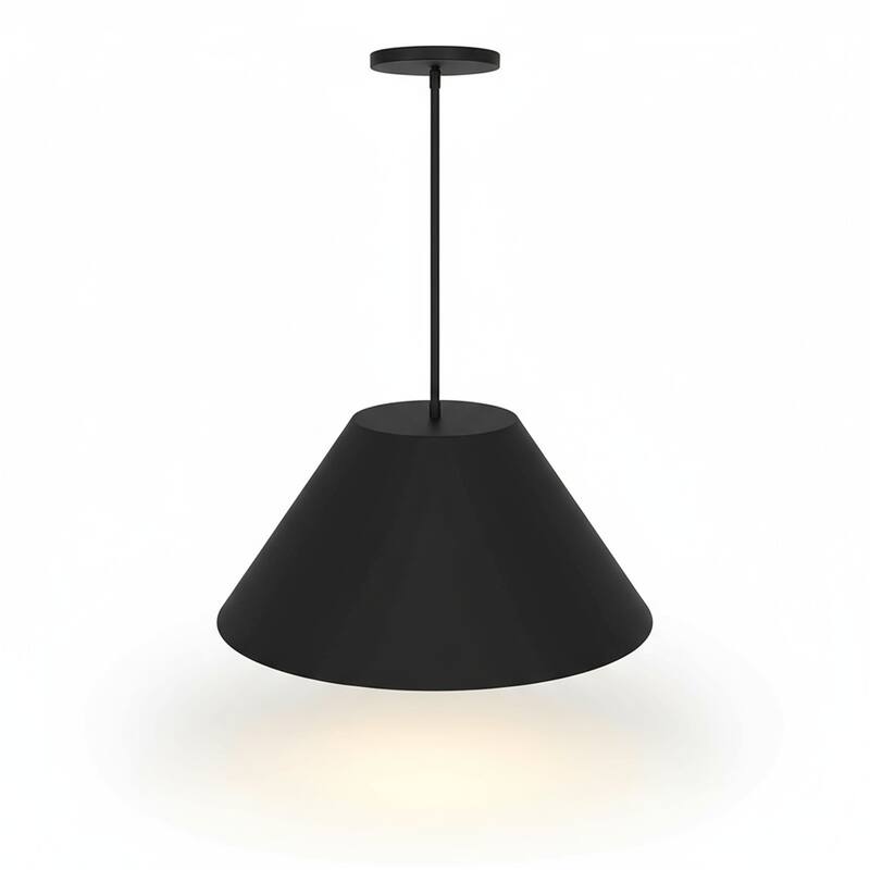 22" Diameter Integrated LED Black Pendant