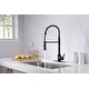 preview thumbnail 14 of 29, UltraFaucets Euro Collection Spring Spout Kitchen Faucet With Pull-Down Spray
