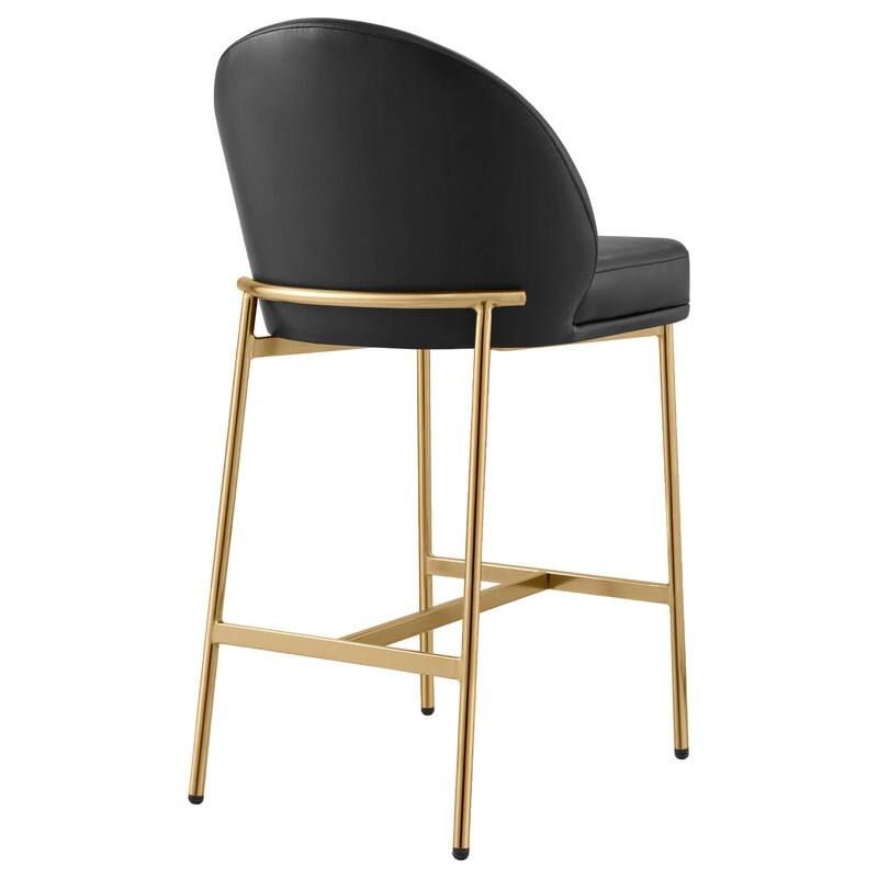 Spruce & Spring Upholstered Counter Bar Stool with Metal Frame