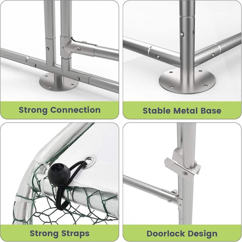 Large Metal Chicken Coop Walk-in Poultry Cage