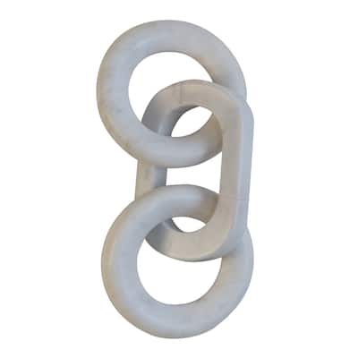Marble Chain Decor, White