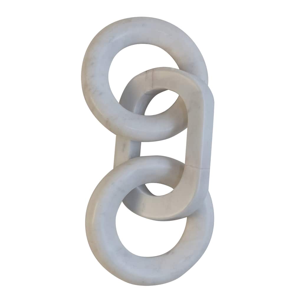 Marble Chain Decor, White