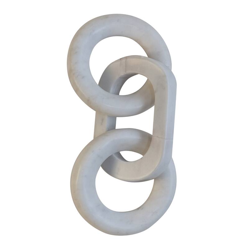 Marble Chain Decor, White - White