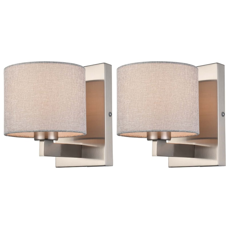 Sardinia Wall Sconces Fabric Shade Wall Lamps - Set of 2