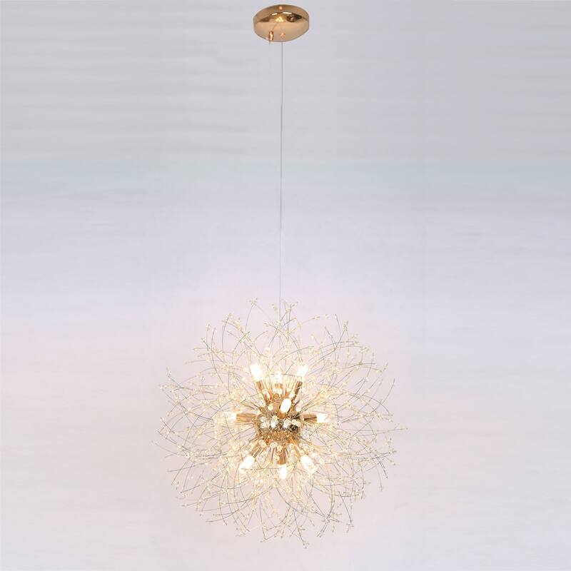 9-Light Firework Crystal Chandeliers Dandelion Pendant Lights