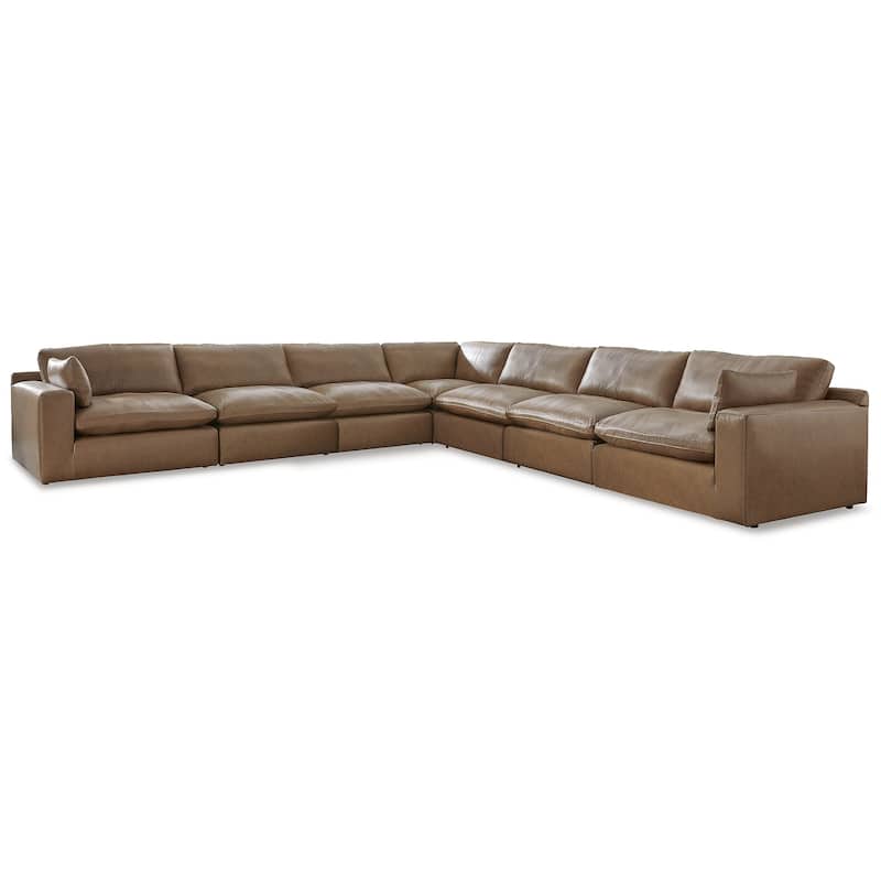 Signature Design by Ashley Emilia Medium Brown 7-Piece Sectional - 170"W x 170"D x 36"H