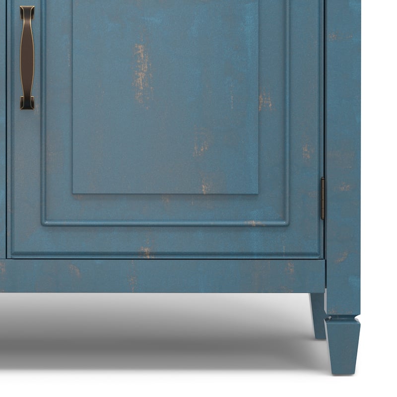WYNDENHALL Hampshire 40" Wide Solid Wood Traditional Entryway Storage Cabinet - 40"w x 15"d x 36" h
