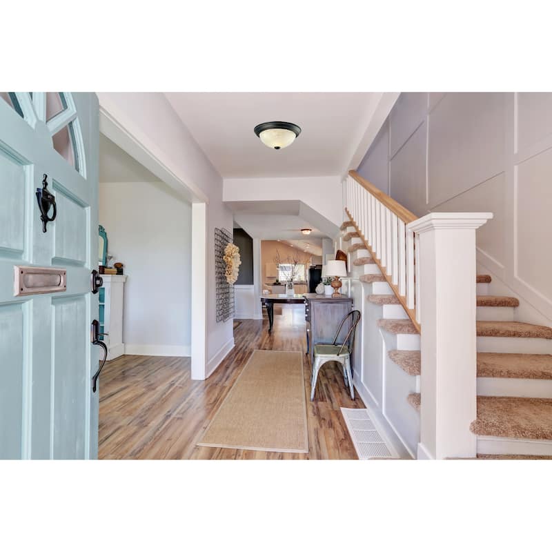 Design House Traditional 2 Pack 2-Light Indoor Oil Rubbed Bronze Dimmable Ceiling Lights - 11.25 x 11.25 x 4.75