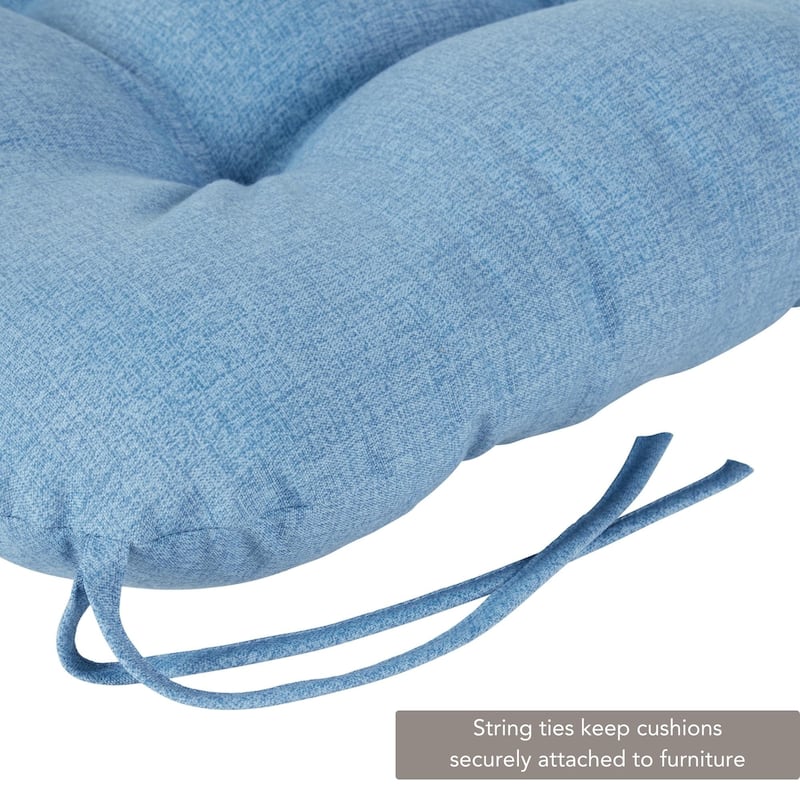Solid Heathered Outdoor Seat Cushion (Set of 2)