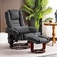 preview thumbnail 46 of 50, MCombo Set of 2 Swivel Recliner with Ottoman, Vibration Massage Lumbar Pillow