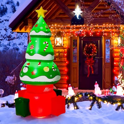 5.6 FT Christmas Inflatable Tree Blow Up Xmas Trees - color