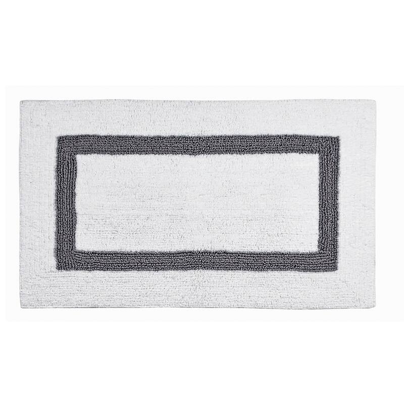 Better Trends Hotel Collection in Race Track 100% Cotton Super Absorbent Reversible Double Sided Machine Washable Bath Mat Rug