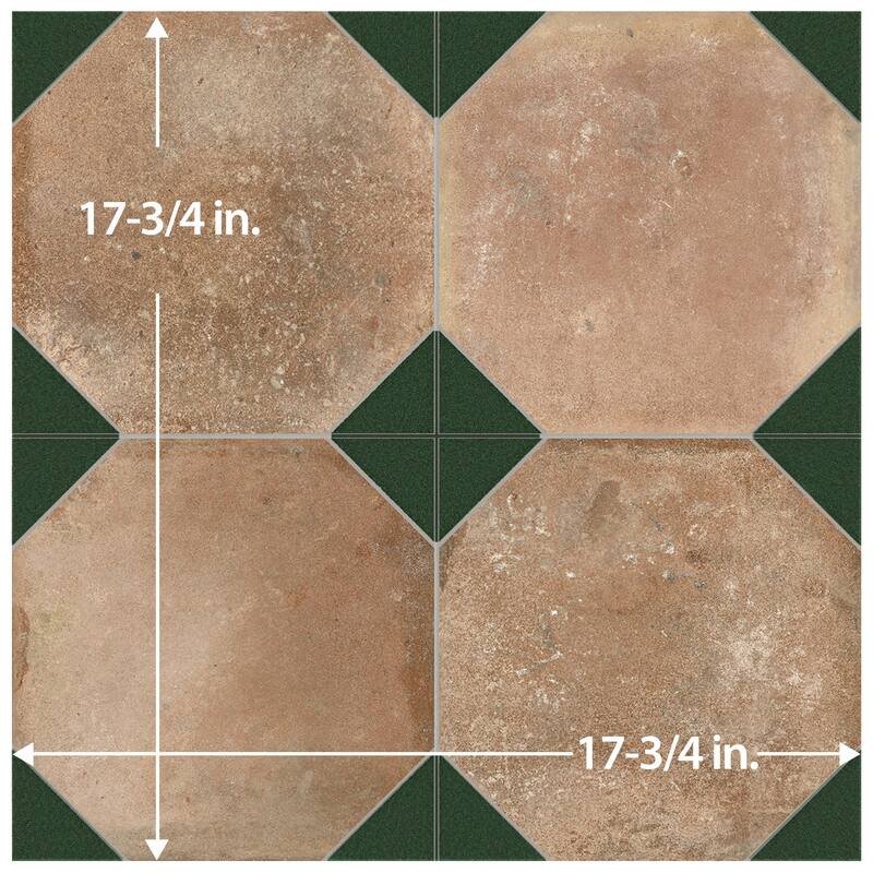 Merola Tile Kings Nonna with Spruce Corner 17-7/8" x 17-7/8" Porcelain Floor and Wall Tile