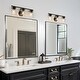 preview thumbnail 2 of 11, Modern Farmhouse 3-Light Black Bathroom Vanity Light Cylinder Glass Wall Sconce - W 21.6" x L 7.8" x H 6.7"