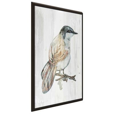 "Eco Bird on Wood II" Print on Floating Canvas