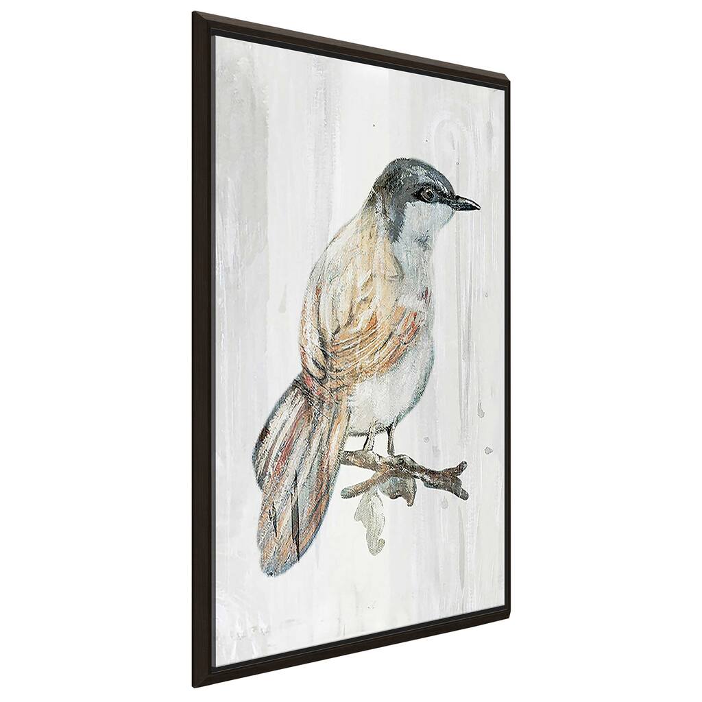 "Eco Bird on Wood II" Print on Floating Canvas