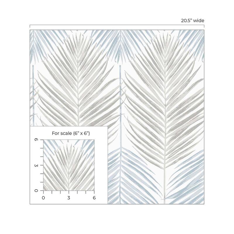 NextWall Two Toned Palm Peel and Stick Wallpaper