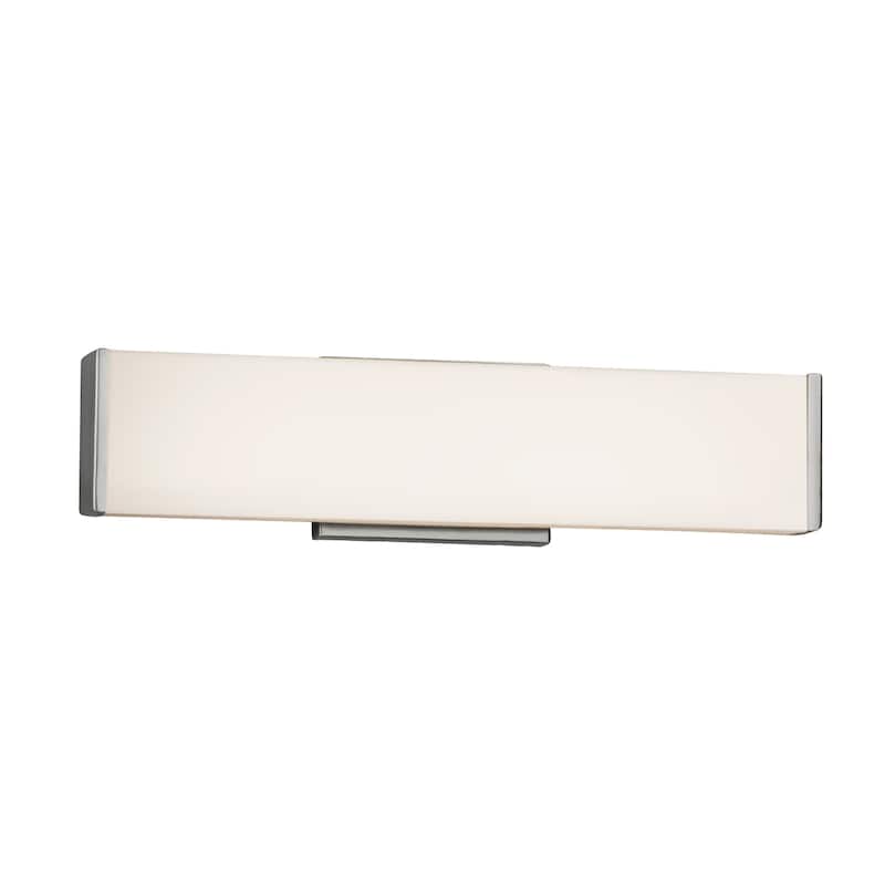Justice Design Fusion Latitude Brushed Nickel ADA Wall/ Bath Bar, Opal Shade