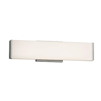 Justice Design Fusion Latitude Brushed Nickel ADA Wall/ Bath Bar, Opal Shade