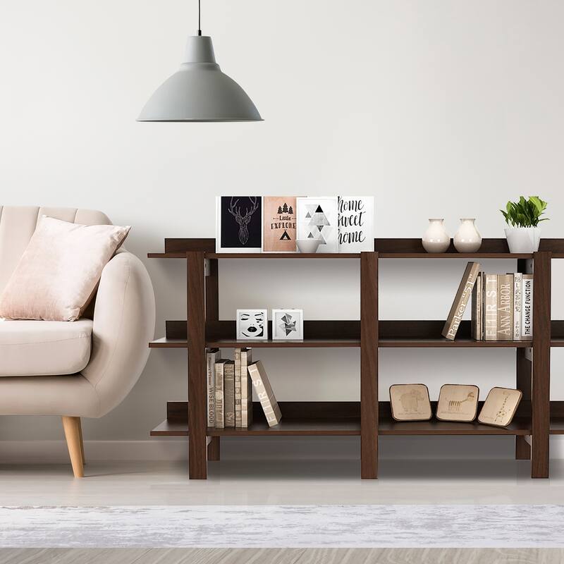 Costway 59'' 3 Tier Console Table with Storage Wooden Sofa Entryway - See Details