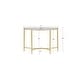 preview thumbnail 7 of 9, Madison Park Signature Bordeaux White/Gold-tone Marble/Metal Console Table