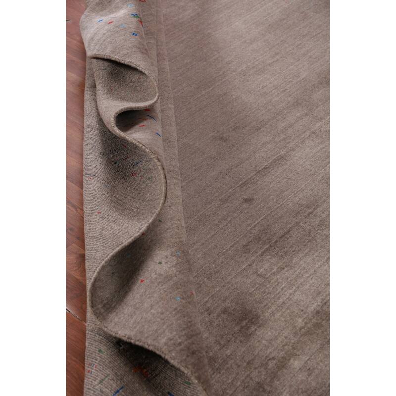 Tribal Gabbeh Indian Area Rug Handmade Oriental Brown Wool Carpet - 8'3" x 10'0"