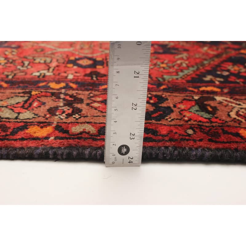 ECARPETGALLERY Hand-knotted Andelz Red Wool Rug - 3'5 x 9'7