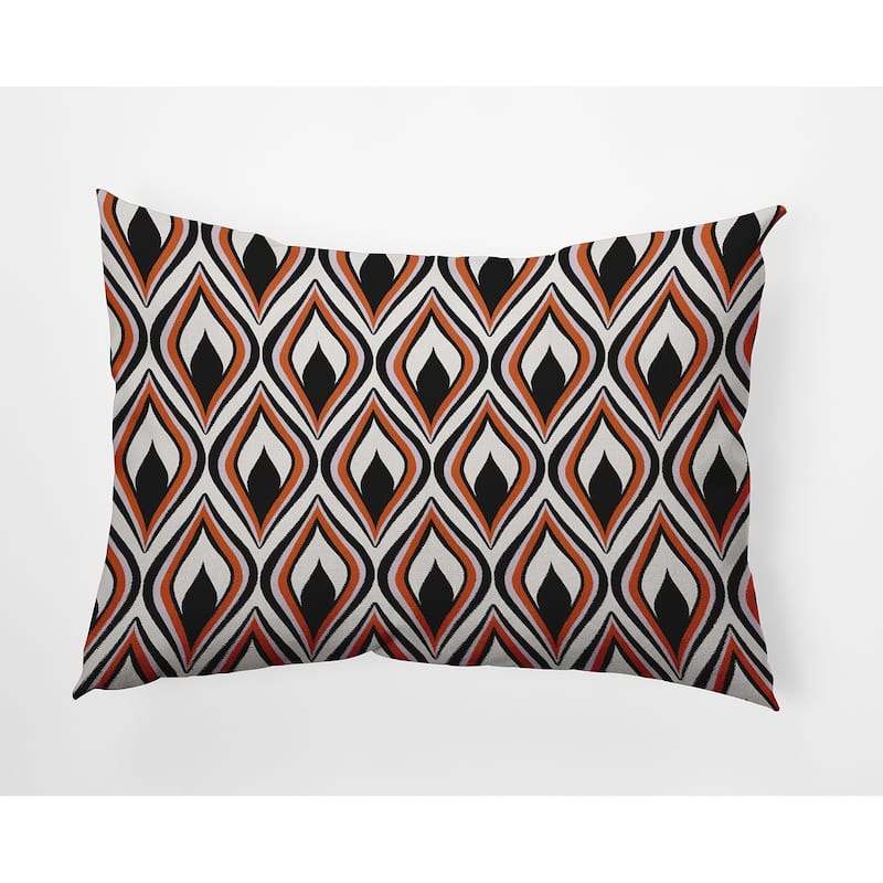 Feathers Accent Pillow - Black - 14" x 20"