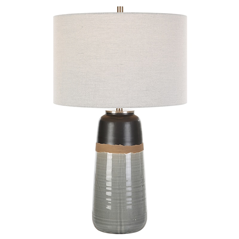 Uttermost Coen Gray Table Lamp - 26"H,   Shade 10"H x 15"Dia.