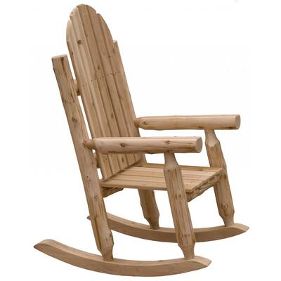 Rustic and Natural Cedar Adirondack Rocking Chair - 27" W x 36" D x 48" H
