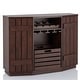 preview thumbnail 18 of 17, Furniture of America Lath Rustic 6-shelf Server