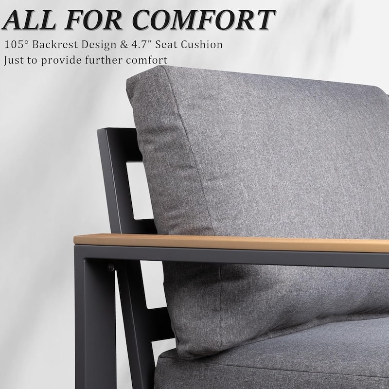 Patio Chair with Cushions (Set of 2)