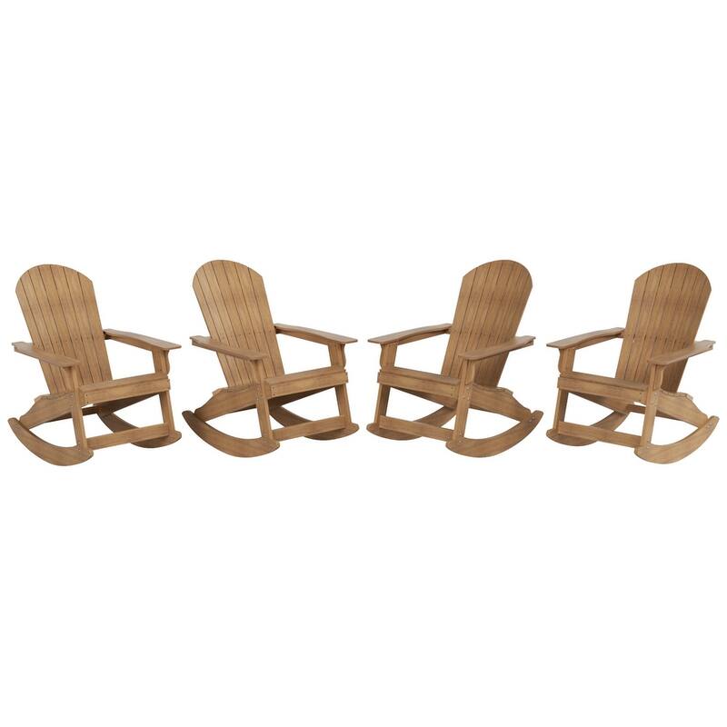 Vineyard HIPS Outdoor Eco-Friendly All Weather Seashell Rocking Adirondack Chairs (Set of 4)