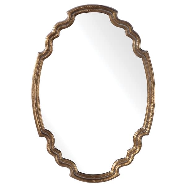 slide 1 of 8, Uttermost Ariane Gold Oval Mirror