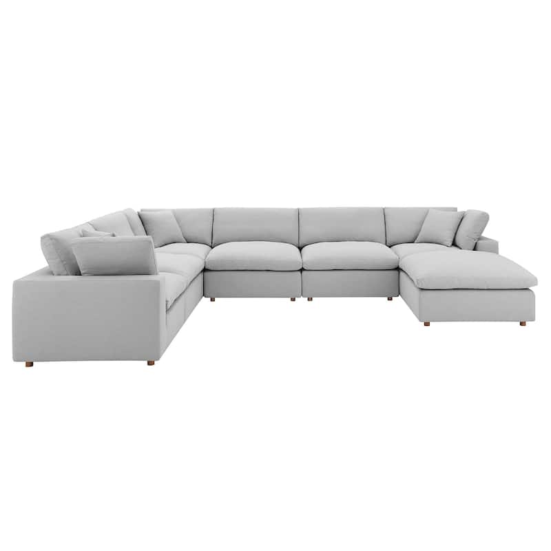 Commix 7-Piece Down Filled Overstuffed Sectional Sofa