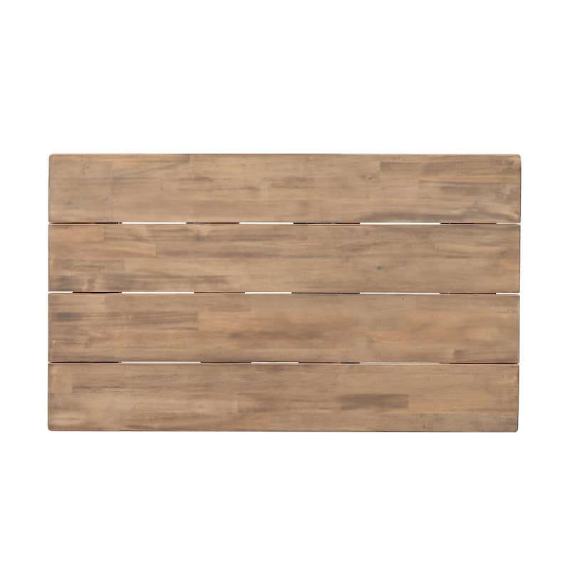 Stefan Acacia Wood Outdoor Loveseat and Coffee Table Set with Cushions by Christopher Knight Home