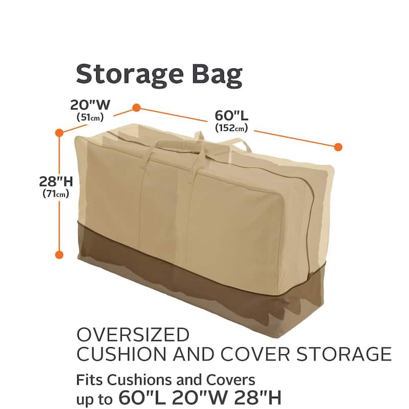 Classic Accessories Veranda Water-resistant 60-in. Patio Cushion and Cover Storage Bag