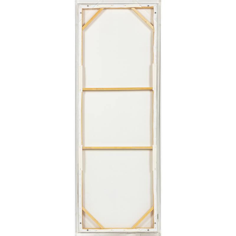 Canvas Wall Art Wood Frame Abstract Neutral Modern Finish - 60" Multi