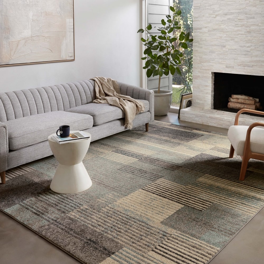 Alexander Home Bradford Modern Stripe Area Rug