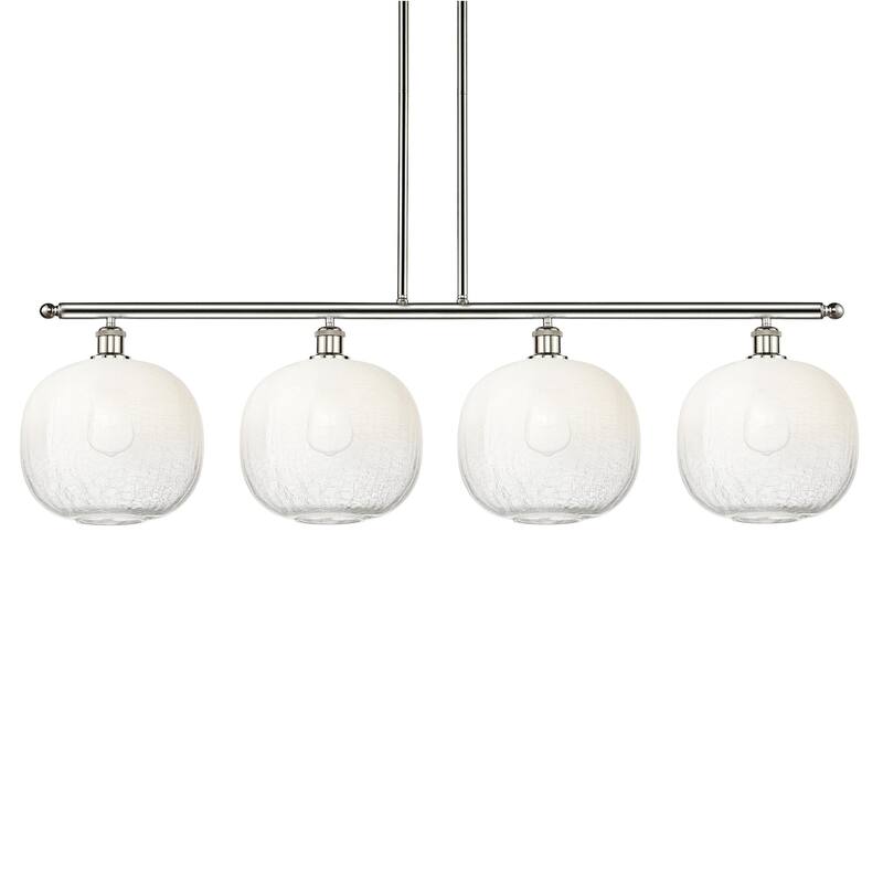 Innovations Lighting 516-4I-13-49 Brookhaven Sphere Linear Brookhaven - Polished Nickel / Opal