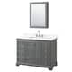 Option Dark Gray, Chrome Trim, White Quartz Top