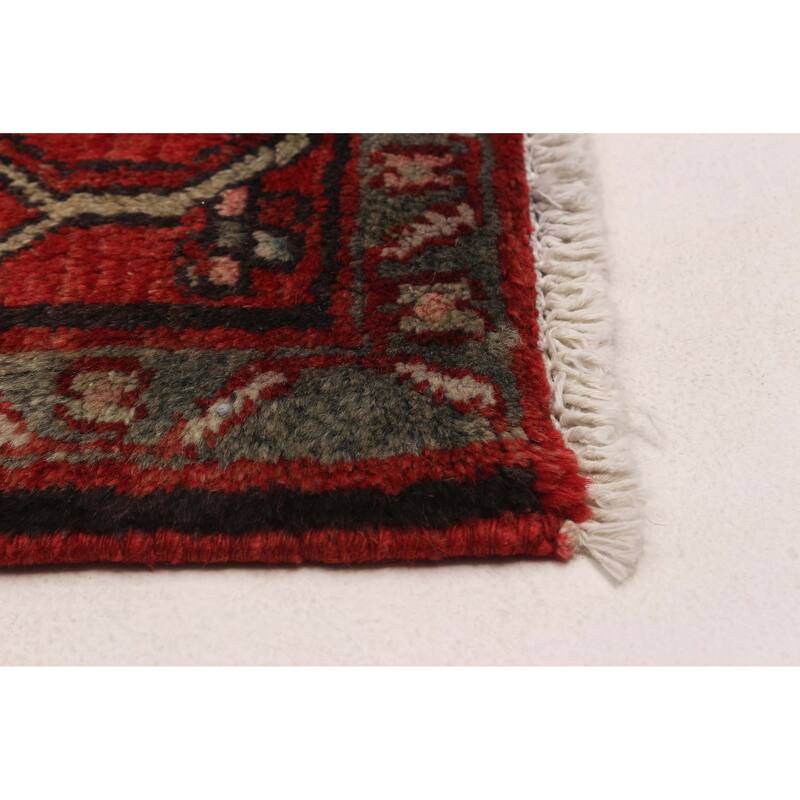 ECARPETGALLERY Hand-knotted Andelz Black, Red Wool Rug - 4'4 x 7'3