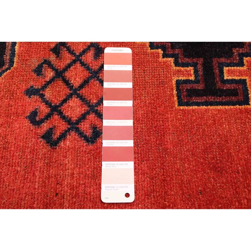 ECARPETGALLERY Hand-knotted Konya Anatolian Red Wool Rug - 3'7 x 7'7