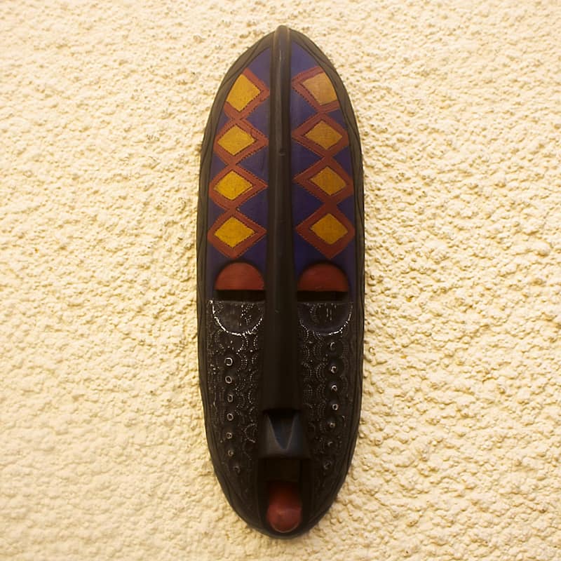 Novica Handmade Ebore Nesa African Wood Mask