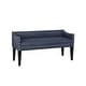 preview thumbnail 29 of 27, Whitney Long Upholstered Nailhead Trim Bench Urban Graphite