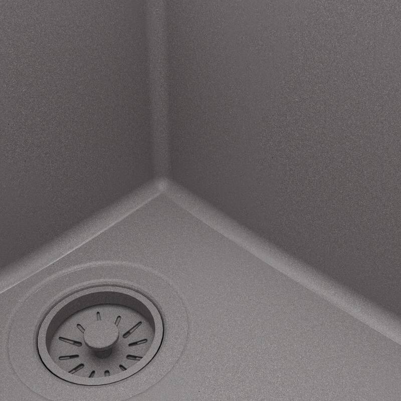 Karran Undermount Large/Small Bowl Quartz Kitchen Sink - 32" x 21.25" x 9" - 32" x 21.25" x 9"