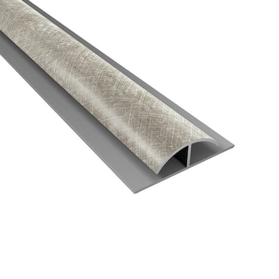 FASÄDE 47 in. Decorative Vinyl Divider Trim Crosshatch Silver (5 Pack) - 5 Pack