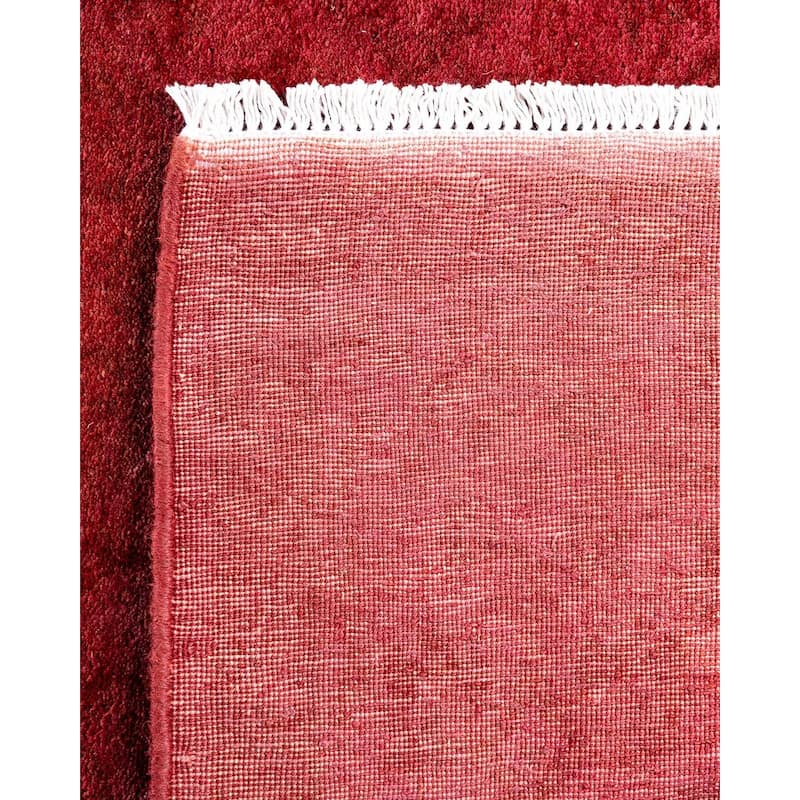 Contemporary Overdyed Wool Hand Knotted Area Rug - 3' 2" x 5' 3"
