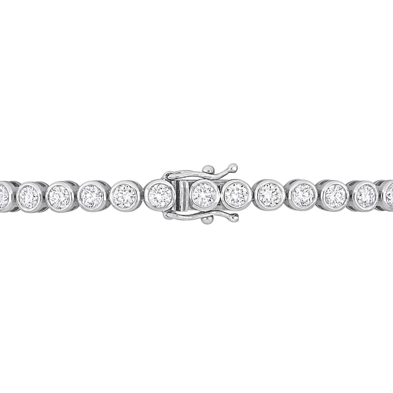 Miadora 14k White Gold Diamond Tennis Bracelet 1 1/3 to 6 1/10ct TDW