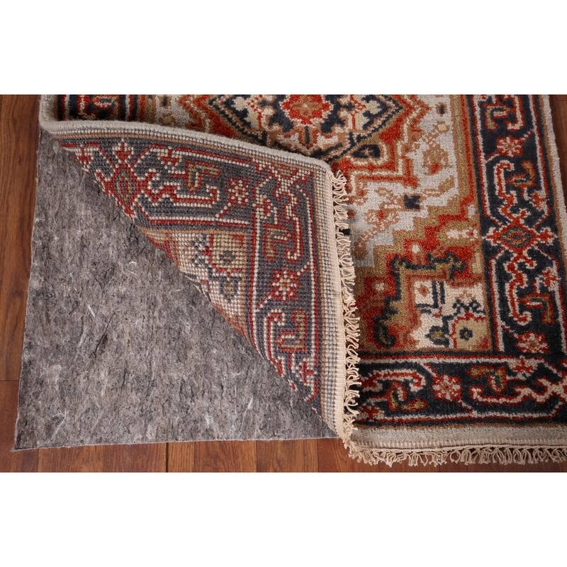 Geometric Heriz Serapi Oriental Runner Rug Handmade Wool Carpet - 2'7"x 8'0"
